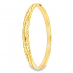 Pre Owned 14ct Hinged Bangle ZA645
